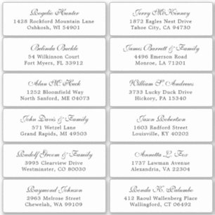 Customizable wedding guest address labels sticker