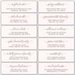 Customizable wedding guest address labels sticker<br><div class="desc">Easy to personalize,  names and addresses / individual wedding shipping address label stickers for guests.</div>