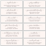 Customizable wedding guest address labels sticker<br><div class="desc">Easy to personalize,  names and addresses / individual wedding shipping address label stickers for guests.</div>