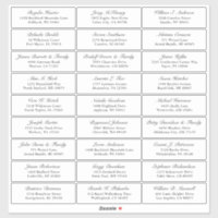 Customizable wedding guest address labels sticker