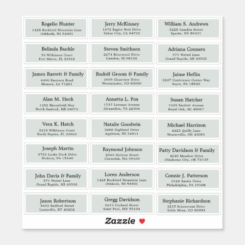 Customizable wedding guest address labels Stickers