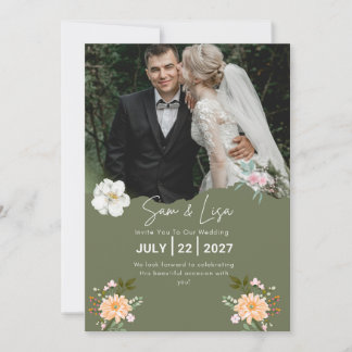 Customizable Wedding Invitation – Elegant Floral P