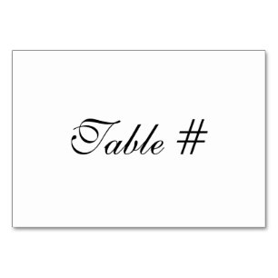 Customizable Wedding Invitation Sets Table Number