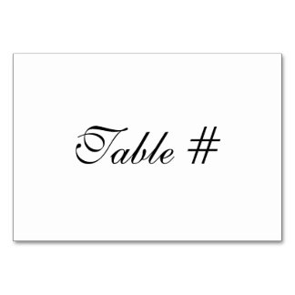 Customizable Wedding Invitation Sets Table Number