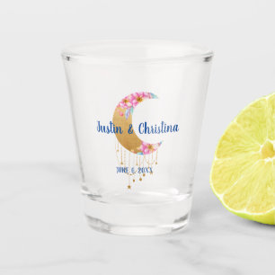 Customizable Wedding Keepsake Gold Moon Shot Glass