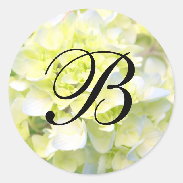 Customizable Wedding Monogram Classic Round Sticker (Front)