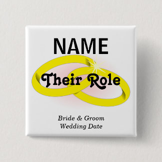 Customizable Wedding Party  Button