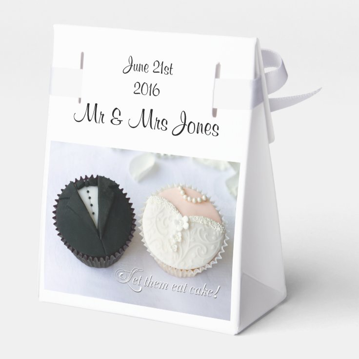 Customizable wedding party favor box Zazzle