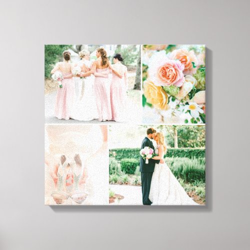 Customizable Wedding Photo Collage Canvas Print