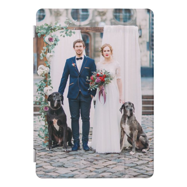 Customizable Wedding Photo iPad Pro Cover (Front)