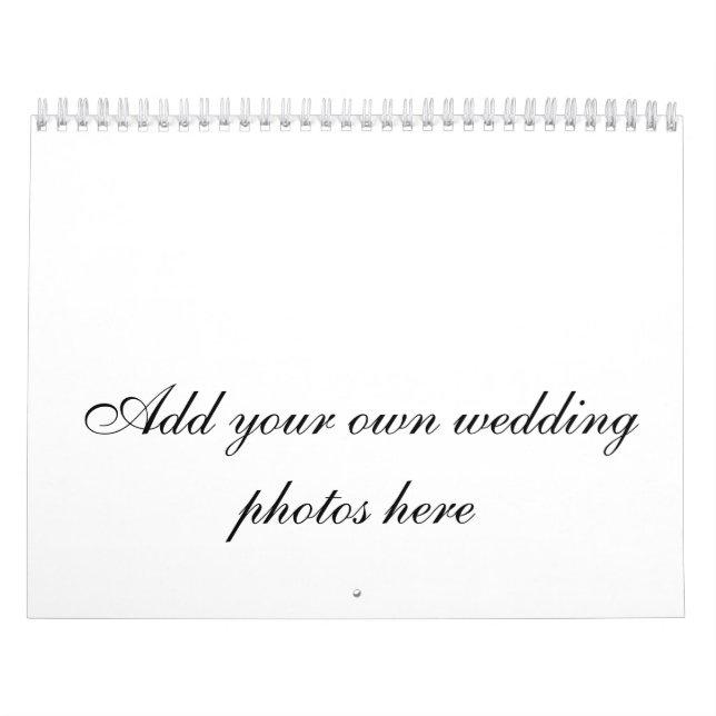 Customizable Wedding Photos Calendar (Cover)