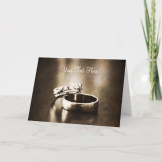 Customizable Wedding Ring Card
