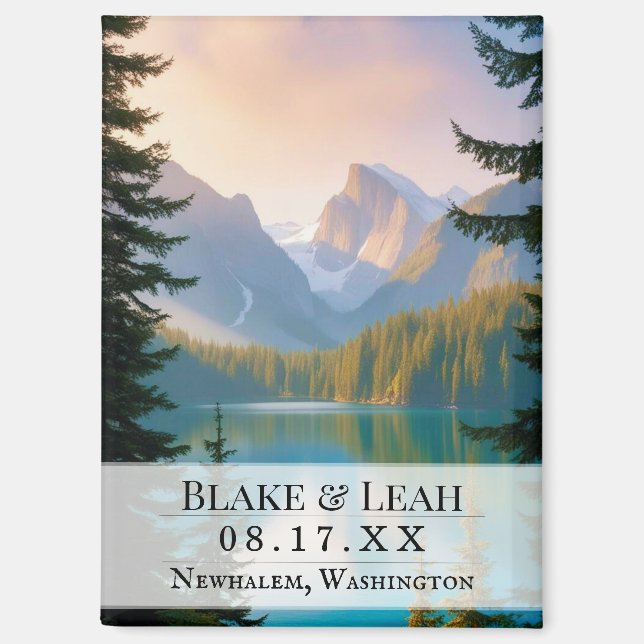 Customizable Wedding Save the Date Magnet (Front)