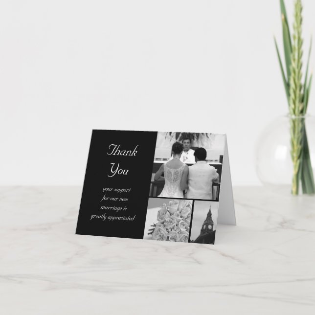 Customizable Wedding Thank You Card (Front)