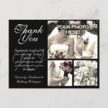 Customizable Wedding Thank You Card 3 Photos B