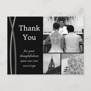 Customizable Wedding Thank You Card Photo Pictures