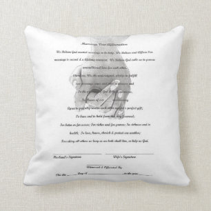 Customizable Wedding Vow Renewal Throw Pillow