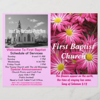 Customizable Weekly Church Bulletin (Outside Only)