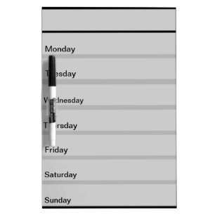 Customizable Weekly List Dry-Erase Board