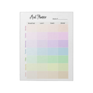 Customizable Weight Loss Tracker & Meal Planner Notepad