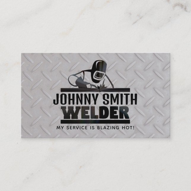 Customizable Welder Business Cards (Front)