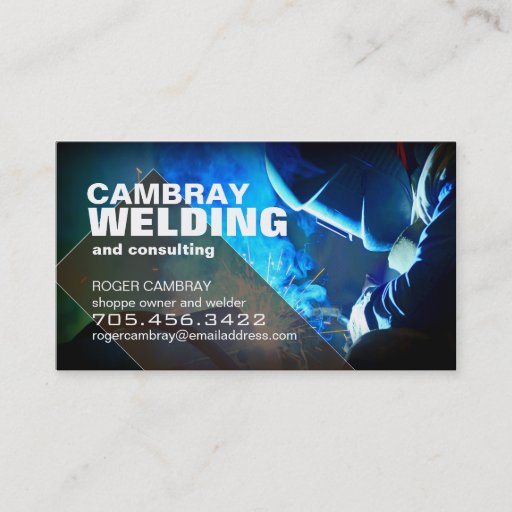 Customizable Customizable Welder Consultant Business Cards