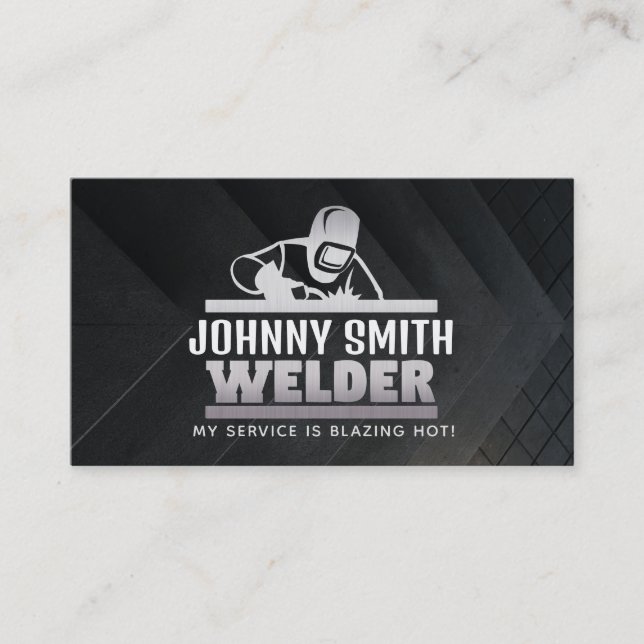 Customizable Welder Slogans Business Cards (Front)