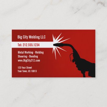 Customizable Welding Business Card by BigCity212 at Zazzle