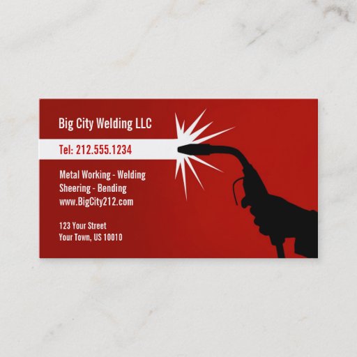 Customizable CUSTOMIZABLE Welding Business Card