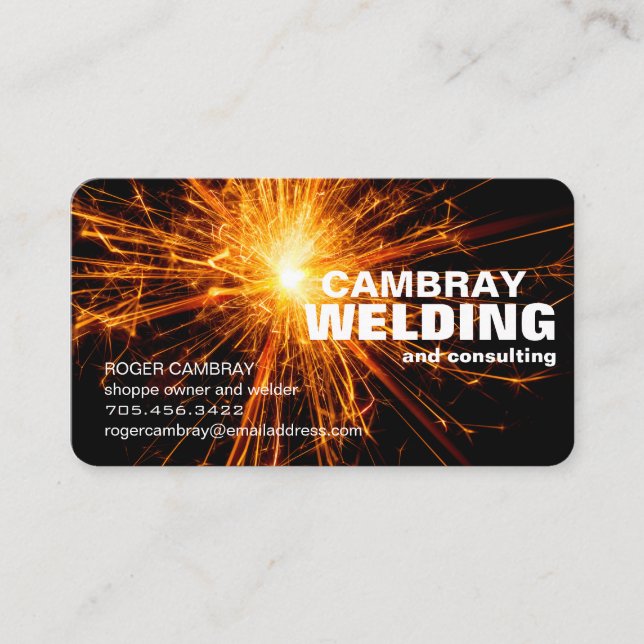 Customizable Welding Consultant Business Cards (Front)