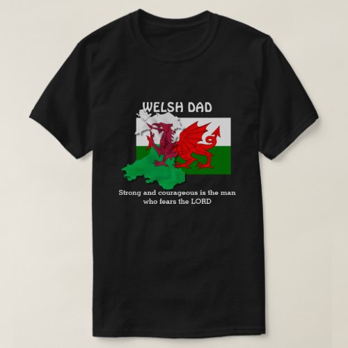 Customizable WELSH DAD Flag of Wales T_Shirt