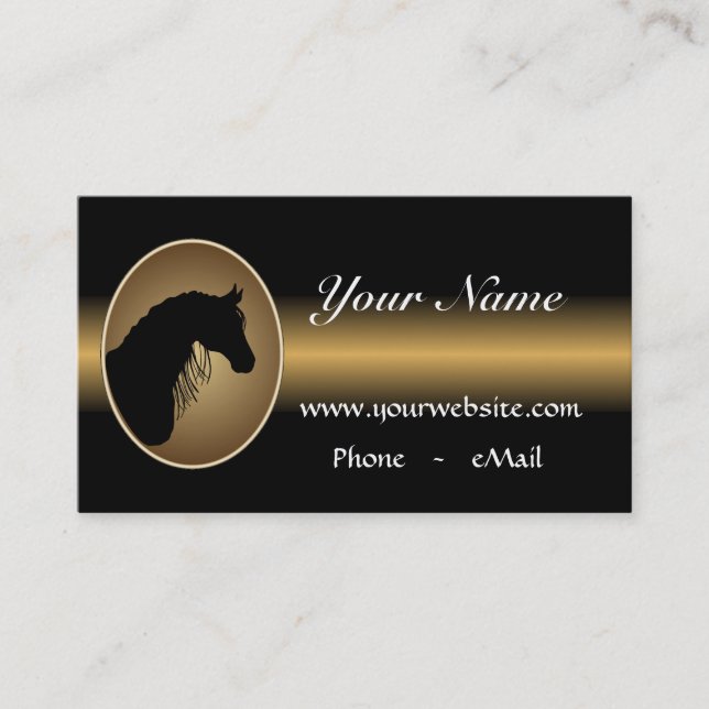 Customizable Western Business Cards (Front)