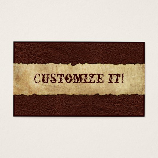 CUSTOMIZABLE Western Leather (Front)