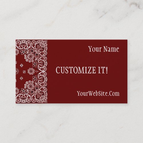 Customizable Western Style Business Cards