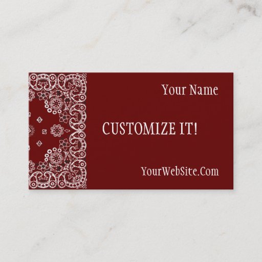 Customizable Customizable Western Style Business Cards
