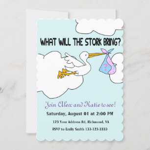 Customizable What is the Stork Brining? Invitation
