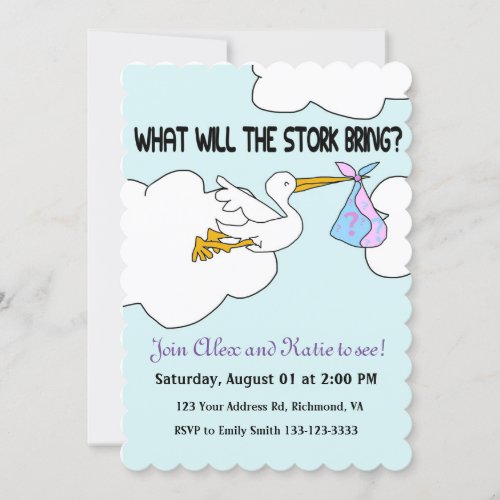 Customizable What is the Stork Brining Invitation