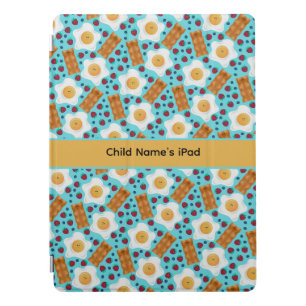 Customizable Whimsical Eggs and Bacon All-Over iPad Pro Cover