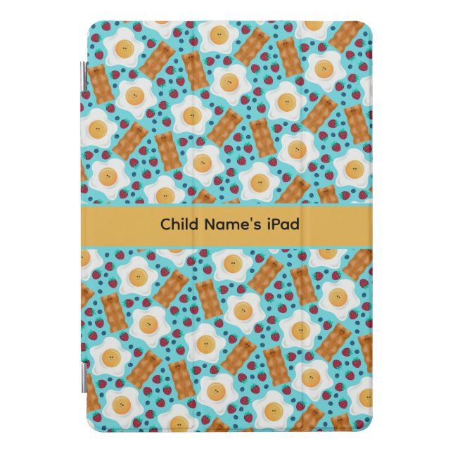 Customizable Whimsical Eggs and Bacon All-Over iPad Pro Cover (Front)