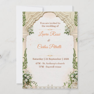Customizable whimsical wedding invitation