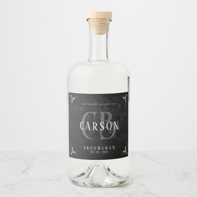 Customizable Whiskey Liquor Bottle Label (Front)