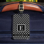 Customizable White And Black Polka Dot  Luggage Tag<br><div class="desc">Introducing our Polka Dot Luggage Tags – where style meets practicality on your travels! Add a playful touch to your luggage with these vibrant and eye-catching tags featuring classic polka dot patterns. Choose from a variety of colors and sizes to suit your unique taste and easily spot your bags at...</div>