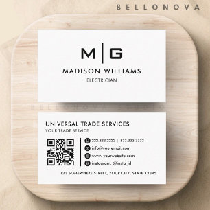 Customizable White And Black  Professional  Business Card