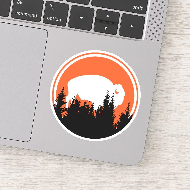 Customizable White Buffalo Outdoors Sticker (Detail)
