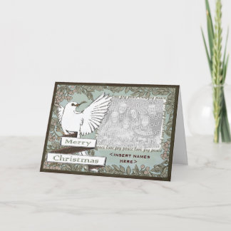 CUSTOMIZABLE White Dove Christmas ... - Customized Holiday Card
