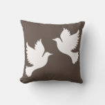 Customizable White Dove Design Valentines Day Love Throw Pillow