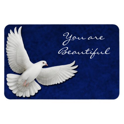 Customizable White Dove Premium Flexi Magnet