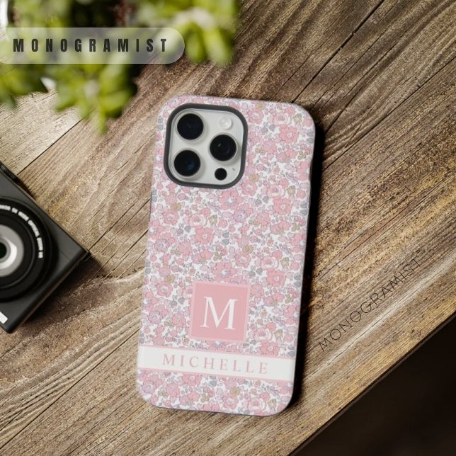 Customizable White Floral Pink Flowers iPhone Case (Customizable White Floral Pink Flowers iPhone Case)