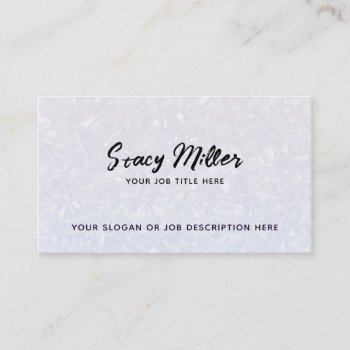 Customizable White Holographic Business Cards by MsRenny at Zazzle