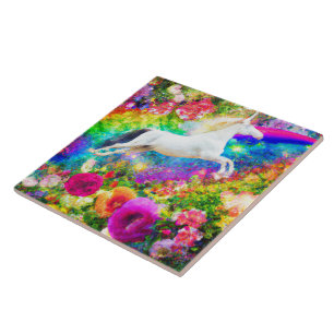 Customizable White Horse Modern Classic Picture Ceramic Tile